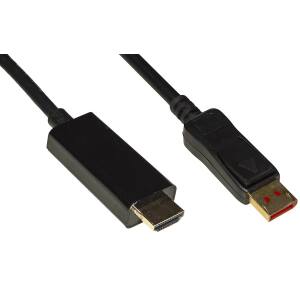 CAVO DP-HDMI 2MT M/M DISPLAYPORT 1.4-HDMI 2.0 4KX2K @60HZ 18GBPS HDR