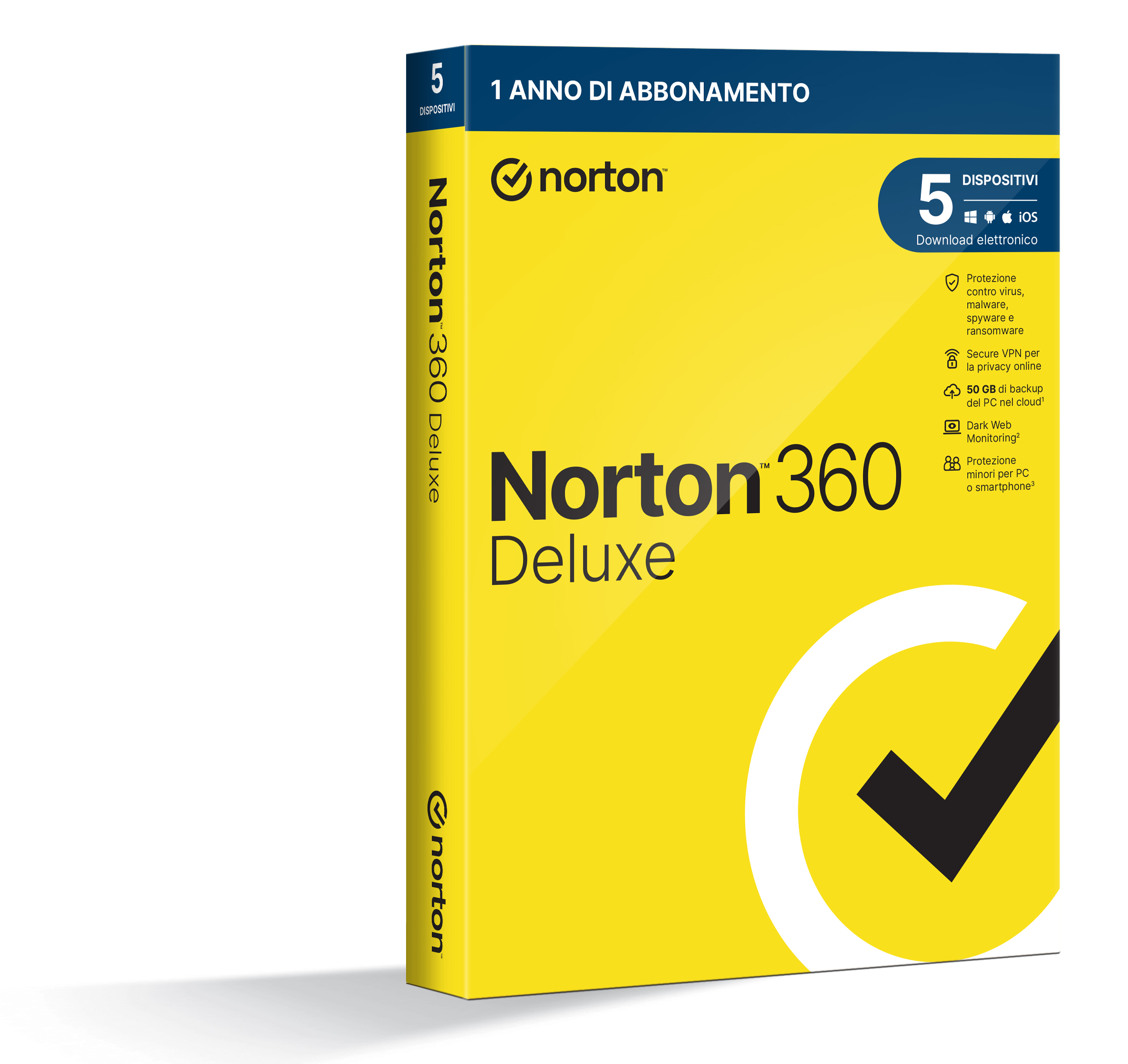 INT.SEC. 5DEV 1Y 50GB 360 DELUXE NORTON 12MO GENERIC RSP MM GUM