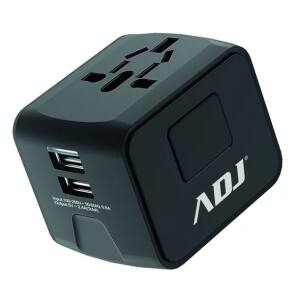 ADATTATORE UNIVERSALE TRAVEL BK US/EU/AUS/UK PLUGS 2*USB PORTS