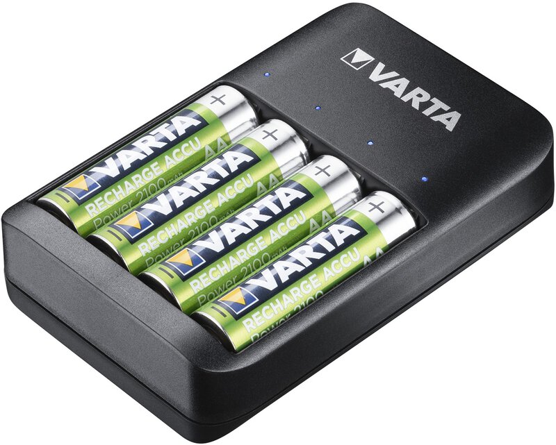 CARICA BATTERIE + 4PILE STILO AA 2100MAH