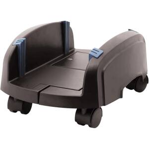 PORTA PC CARRELLINO TECHMADE REGOLA BILE NERO CON ROTELLE + FERMO