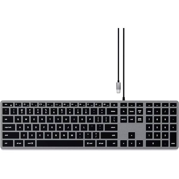 TASTIERA SLIM USB-C W3 - SPACE GRAY - ITA X APPLE
