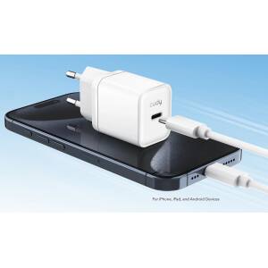 CARICA BATTERIA USB-C 25W QC+PD3.0 X IPHONE DA 12/GALAXY/IPAD/MACBAIR