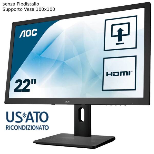 MON 22 REF AOC E2275PWJ FHD BK VGA/HDMI/DVI MULTIM. NO PIEDISTAL.