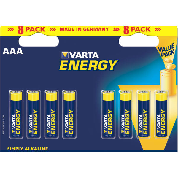 BATTERIA MINISTILO AAA LR03 ENERGY MEGAPACK 8PZ 1,5V