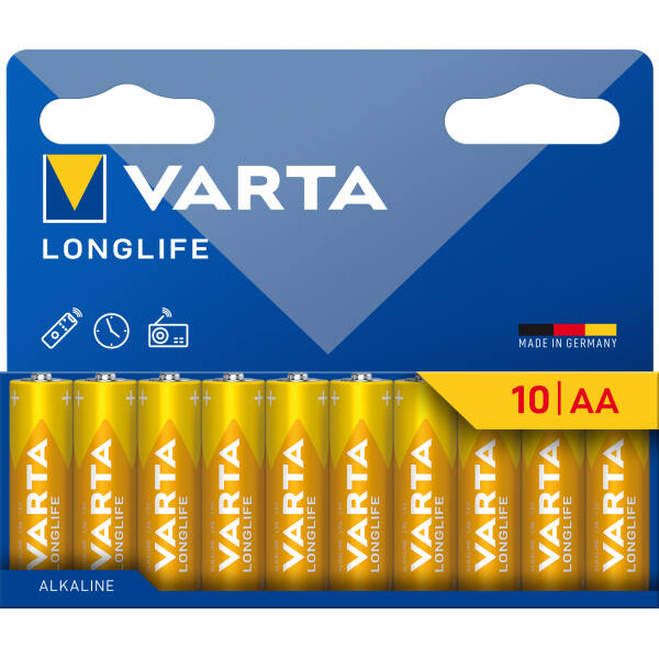 BATTERIA STILO AA 1,5V LR06 LONG LIFE 10PZ MEGAPACK