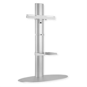 STAFFA  PAVIMENTO PER TV FINO A 55 SILVER ALLUMINIO 400X400 40KG