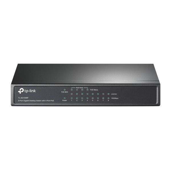 SWITCH 8P GIGABIT DI CUI 4P POE TPL INK DESKTOP RJ45 53W