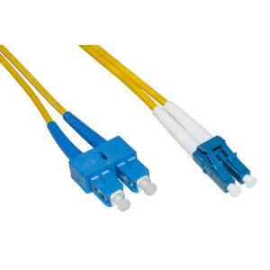 CAVO FIBRA OTTICA 5MT LC/SC MONOMODALE OS2 9/125