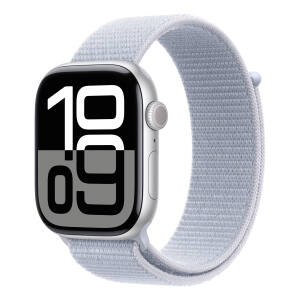 WATCH 10 46MM GPS ALLUMIN.SILVER CINT. SPORT LOOP BLU NUVOLA