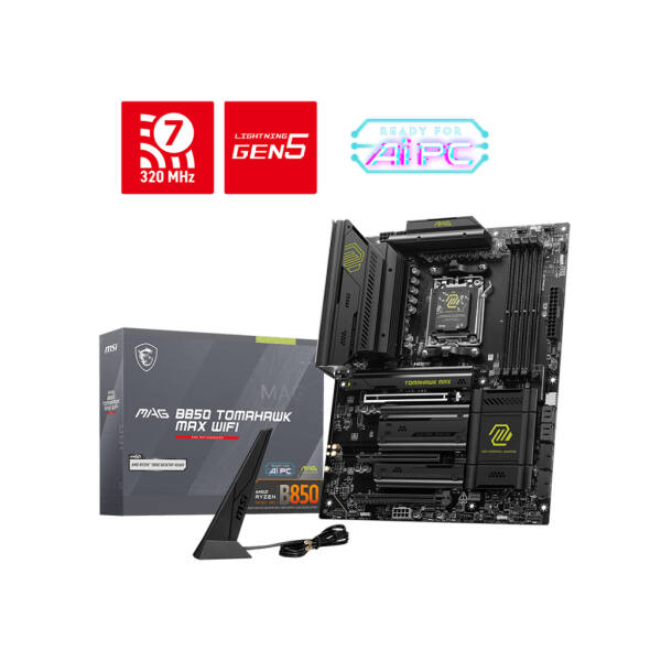 MB MSI MAG B850 TOMAHAWK MAX WIFI AM5 4DDR5 3PCIE 5M2 4SATA 1HD