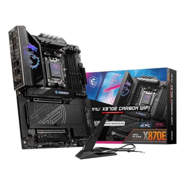 MB MSI MPG X870E CARBON WIFI AM5 4DDR5 1HD 3PCIE 4M2 4SATA ATX 170W