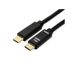 CAVO USB 2.0 C-C 3MT M/M BK 100W CONTATTI DORATI PD 20V/5A